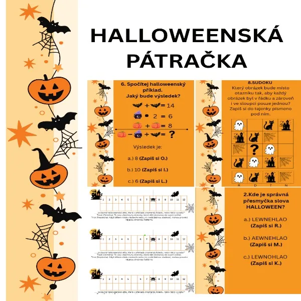 Halloweenská pátračka/plotovka