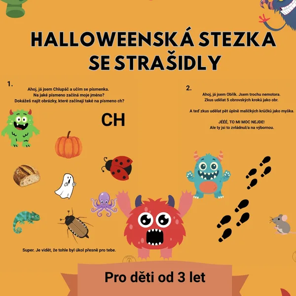 Halloweenská stezka se strašidly