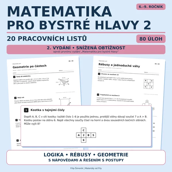 Matematika pro bystré hlavy 2 – 20 pracovních listů pro 6.–9. třídu