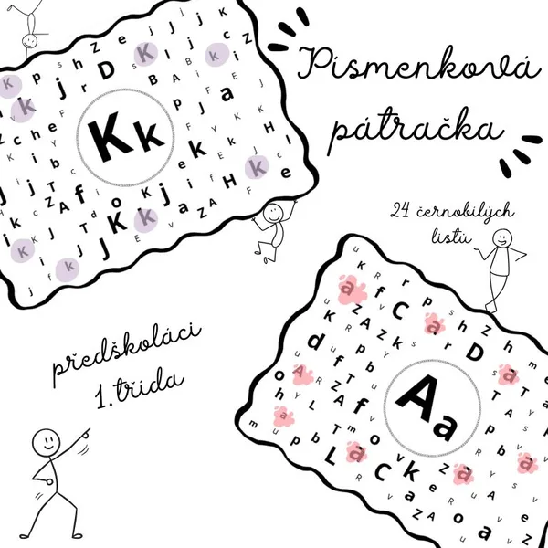 Písmenková pátračka - najdi a vybarvi!