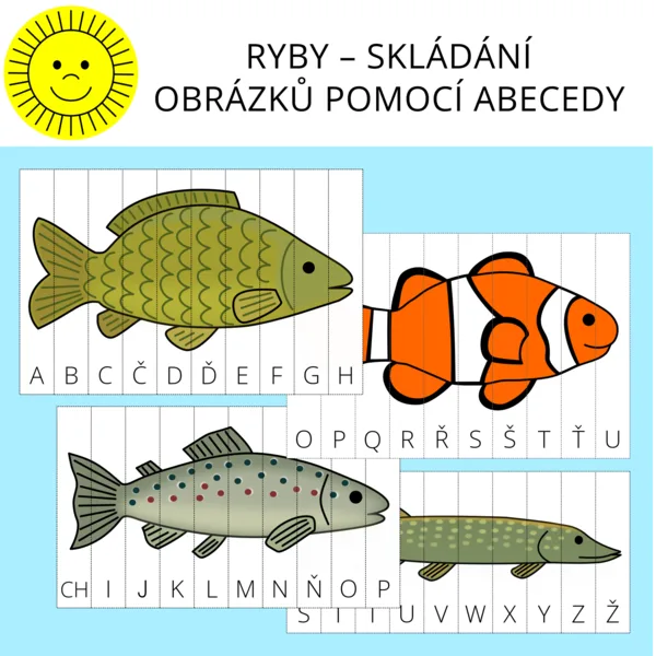 RYBY – SKLÁDÁNÍ OBRÁZKŮ POMOCÍ ABECEDY