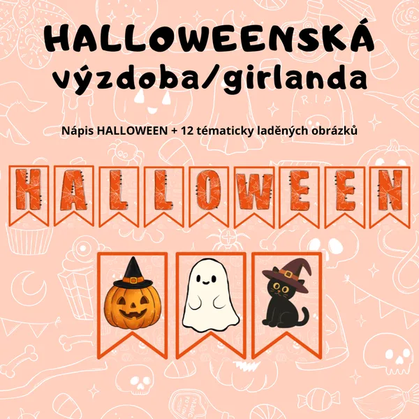 Halloweenská výzdoba/girlanda