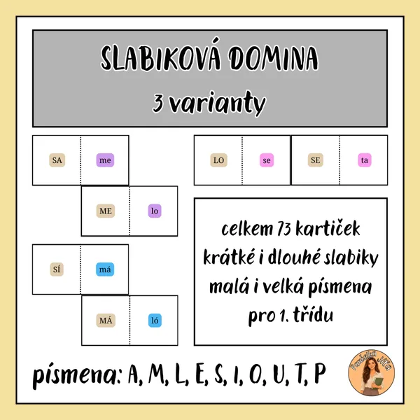 SLABIKOVÁ DOMINA - 3 varianty