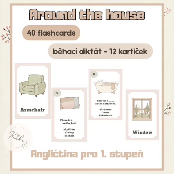 Around the house - flashcards a běhací diktát