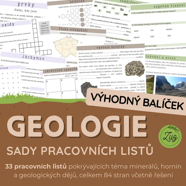Geologie - SADA PRACOVNÍCH LISTŮ (výhodný balíček)