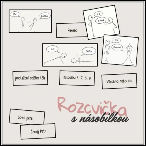 Rozcvička s násobilkou (komplet)