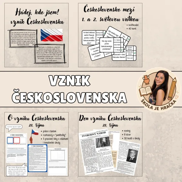 Vznik Československa - balíček aktivit
