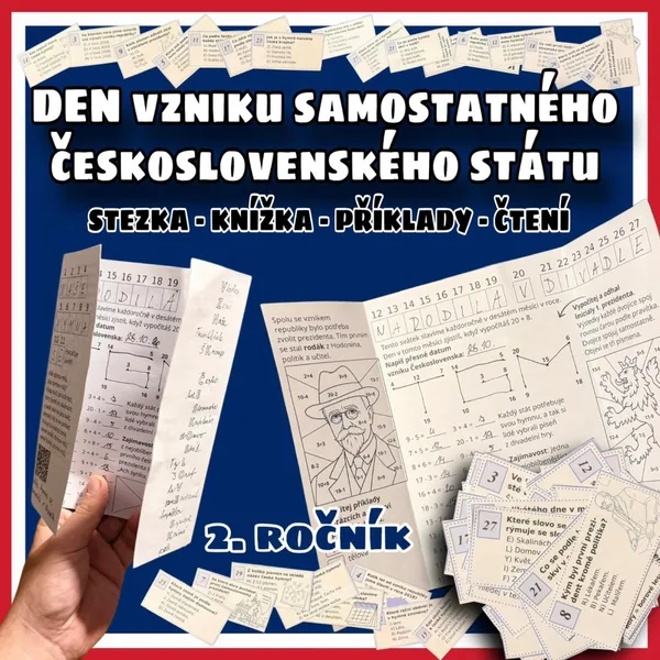 28. říjen - stezka, čtení, počty - Den vzniku samostatného Československa
