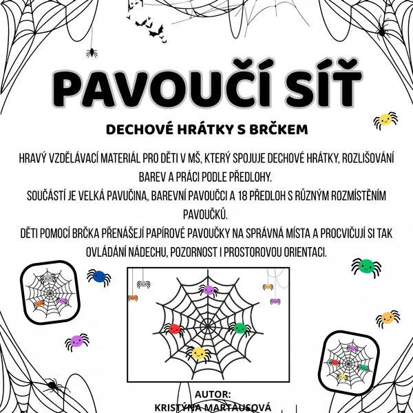 Pavoučí síť - Dechové hrátky s brčkem 🕷️ 🕸️