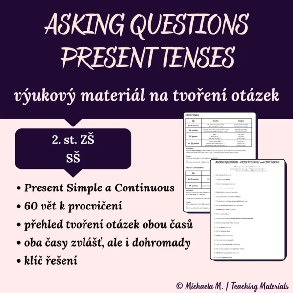 Asking questions - Present Simple a Present Continuous