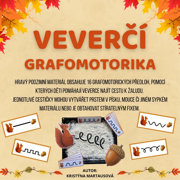 Veverčí cestičky - Grafomotorika v písku 🐿️