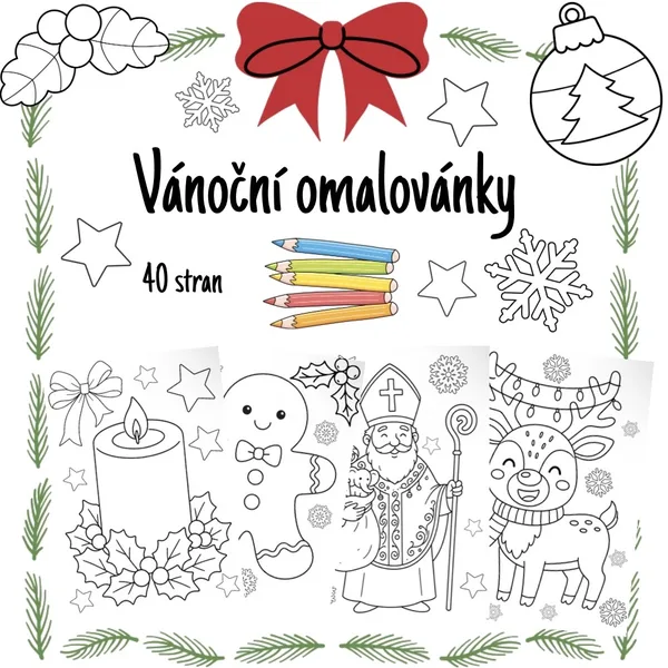 Vánoční omalovánky
