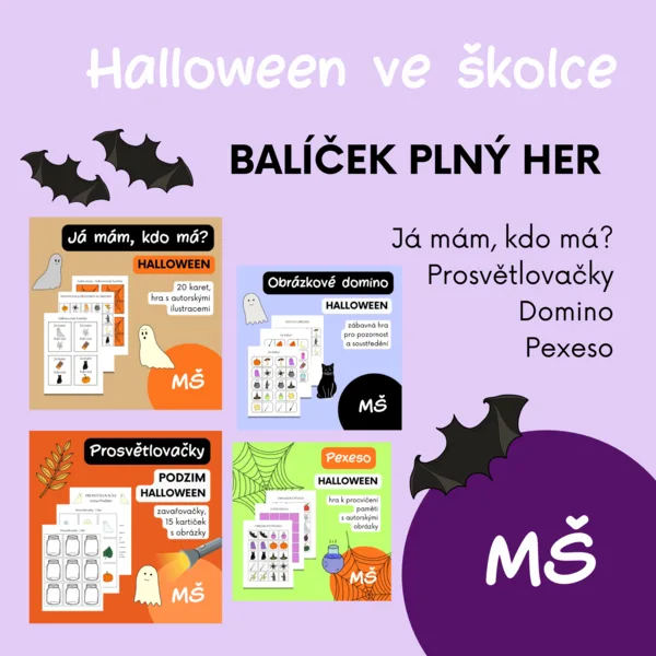 Halloween ve školce - balíček plný her