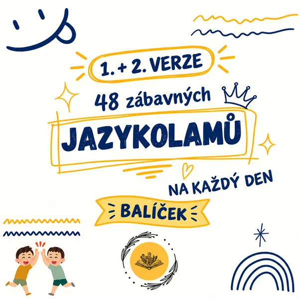 Jazykolamy – balíček 48 zábavných kartiček na každý den (1. + 2. díl)