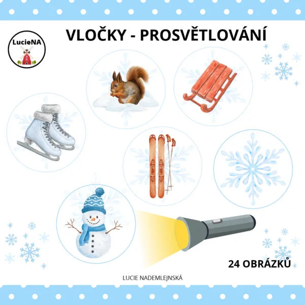 Vločky - prosvětlování