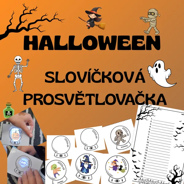 HALLOWEEN SLOVÍČKOVÁ PROSVĚTLOVAČKA
