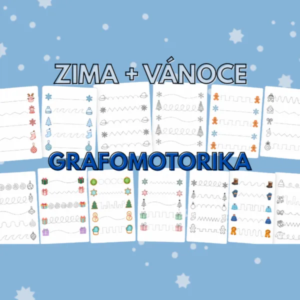 GRAFOMOTORIKA - Zima + Vánoce