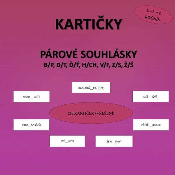 Kartičky - párové souhlásky