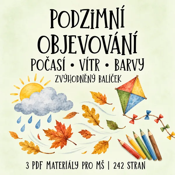 🌬️ PODZIMNÍ OBJEVOVÁNÍ – Počasí, vítr a barvy 🍂🌈