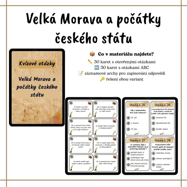 Kvízové otázky: Velká Morava a počátky českého státu