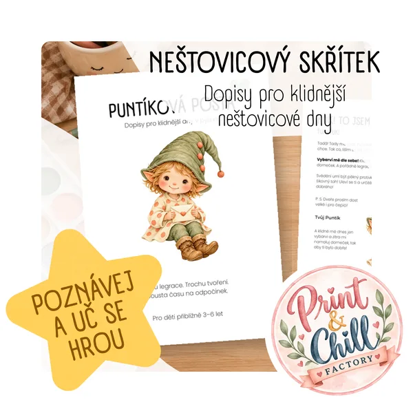 PUNTÍKOVÁ POŠTA – Dopisy od neštovicového skřítka | Aktivity pro děti s neštovicemi (3–6 let)