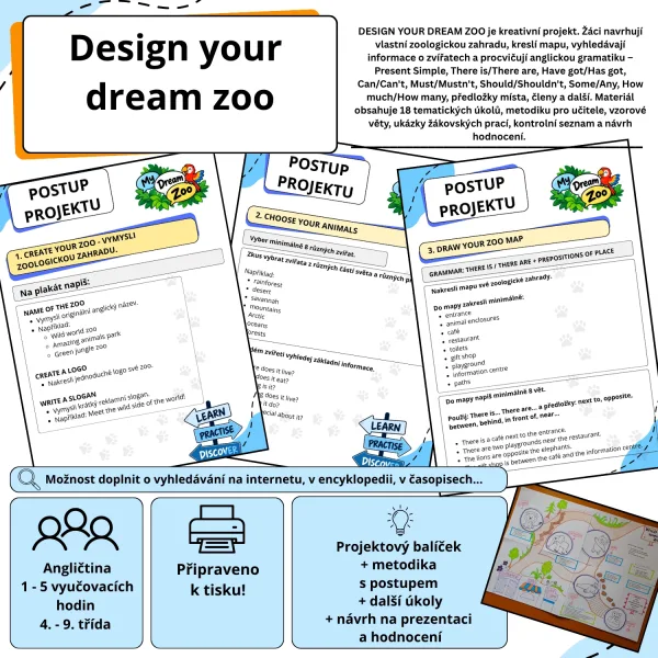 Design your dream zoo - hravé opakování anglické gramatiky