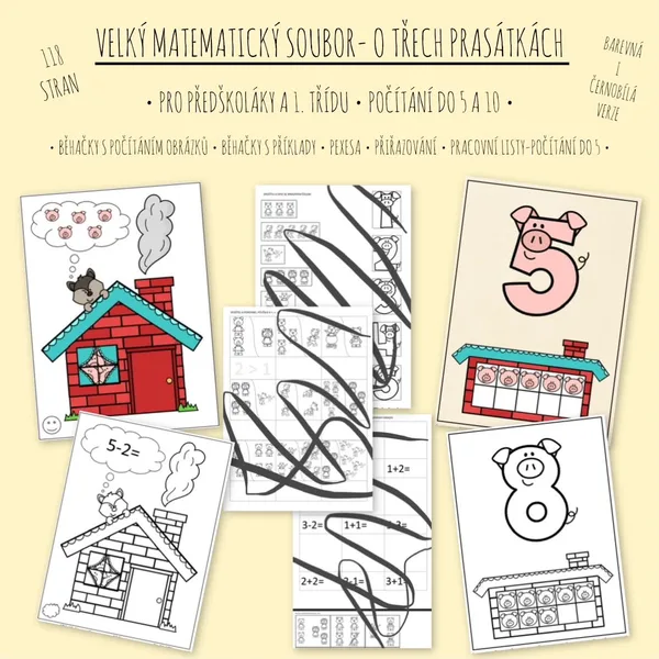 Velký matematický soubor-O třech prasátkách