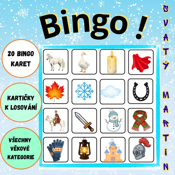 🪿 SVATOMARTINSKÉ BINGO – 20 HRACÍCH KARET 🍂