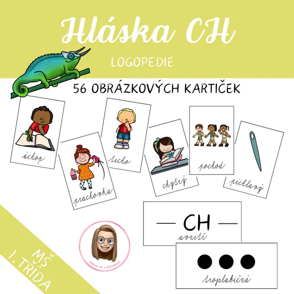 HLÁSKA CH - logopedické kartičky