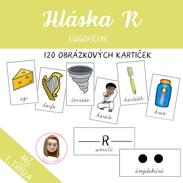 HLÁSKA R - logopedické kartičky