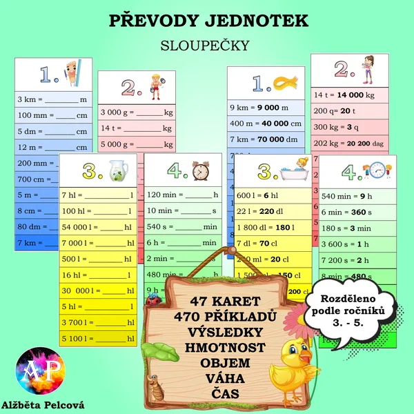 PŘEVODY JEDNOTEK (sloupečky)