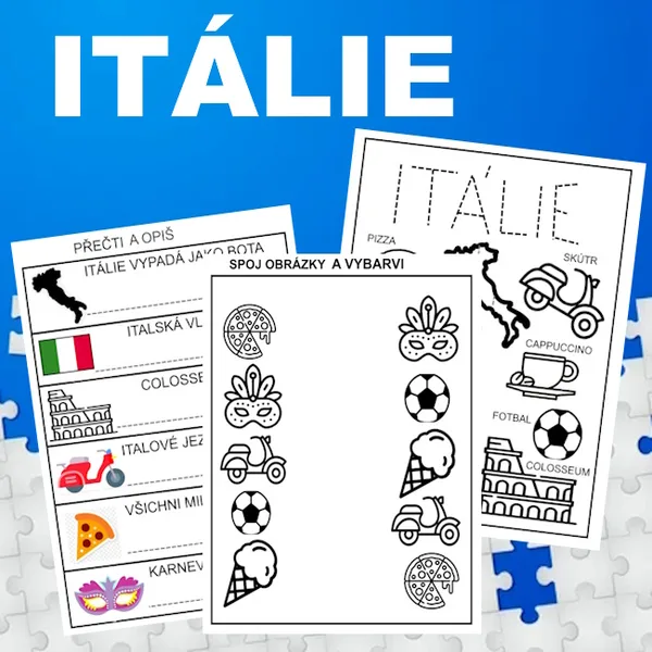 Itálie-pracovní listy