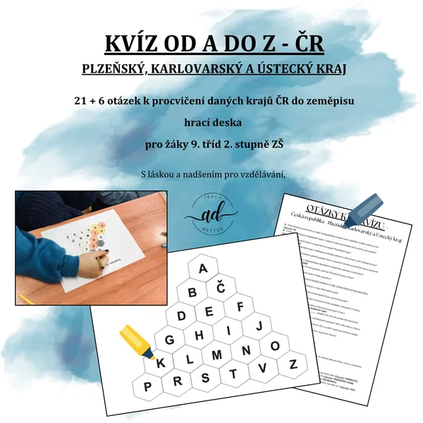 Kvíz od A do Z - Česká republika - Plzeňský, Karlovarský a Ústecký kraj