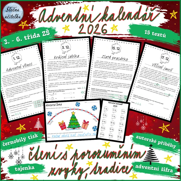 ADVENTNÍ KALENDÁŘ 2026 - čtení s porozuměním