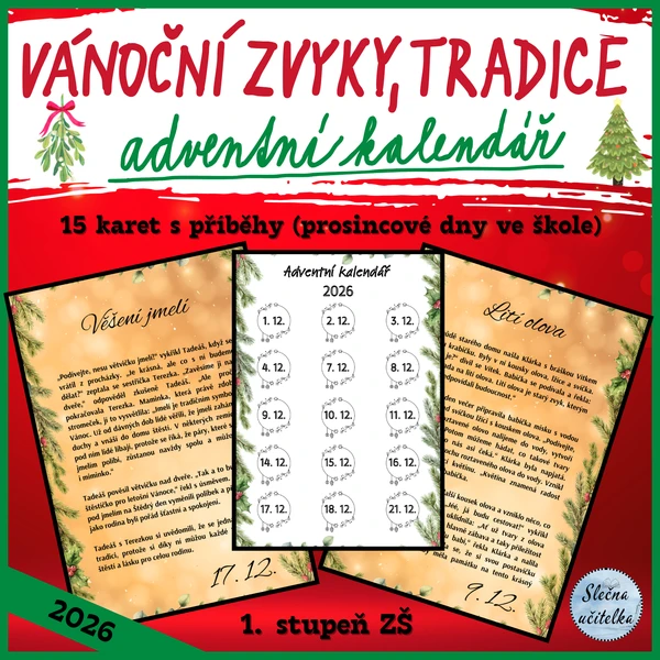 VÁNOČNÍ ZVYKY, TRADICE (karty s příběhy) - adventní kalendář 2026