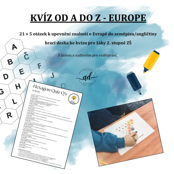 CLIL (Aj) Kvíz od A do Z - EUROPE