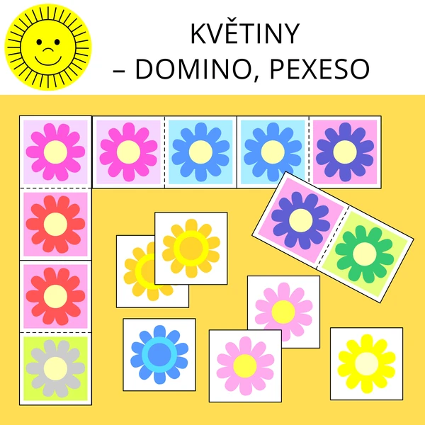 KVĚTINY - DOMINO, PEXESO