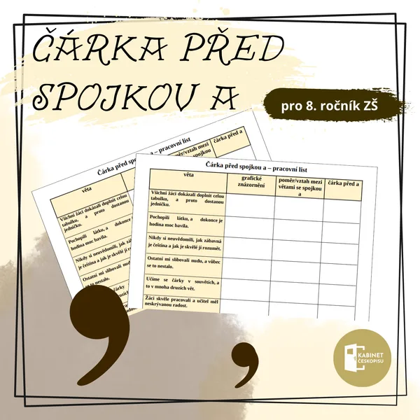 Čárka před spojkou a
