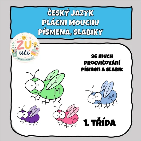 Plácni mouchu - Písmena a slabiky