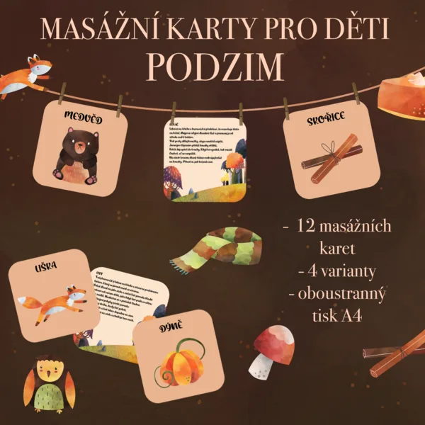 Masážní karty - podzim