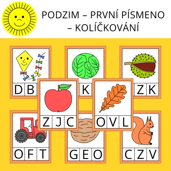 PODZIM – PRVNÍ PÍSMENO – KOLÍČKOVÁNÍ