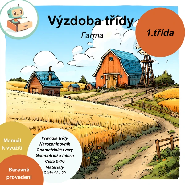 Výzdoba třídy - FARMA - Kompletní balíček.