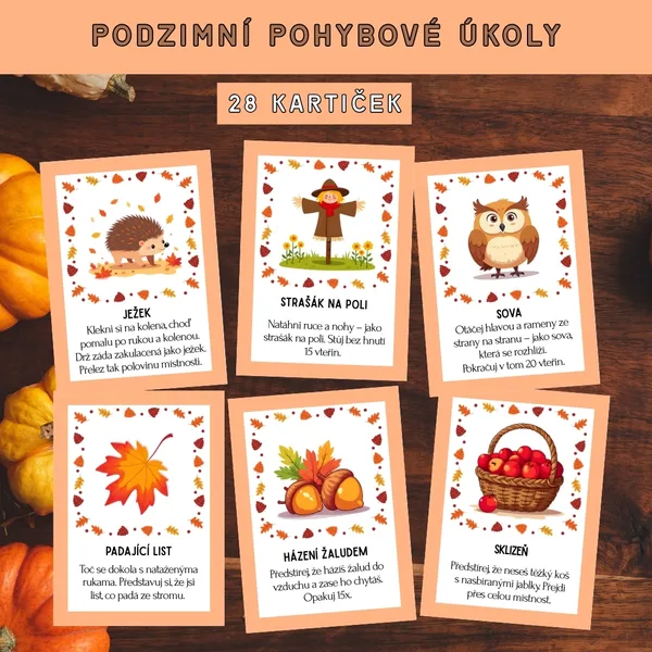Podzimní pohybové úkoly