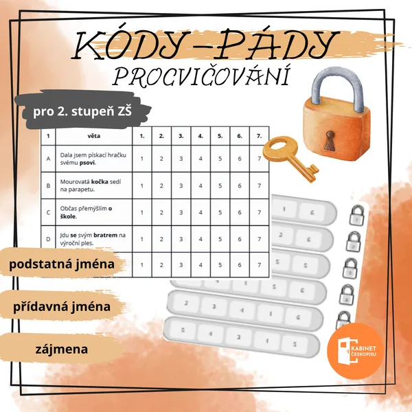 Kódy - procvičování pádu