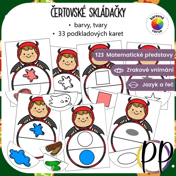 Čertovské skládačky - barvy, tvary